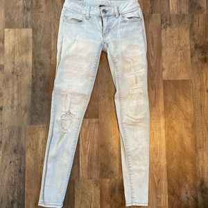 American Eagles Super Low rise, Super stretch jeans size 0